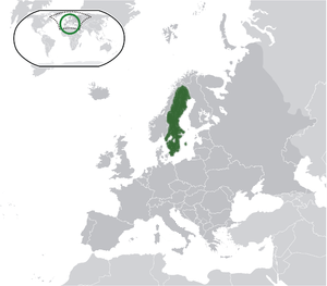 Sweden on map