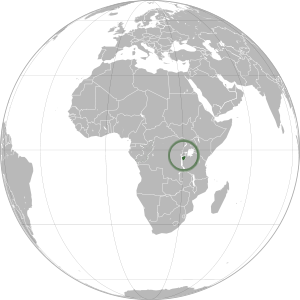 Burundi on map