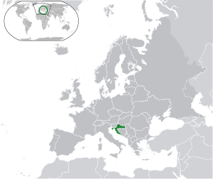 Croatia on map