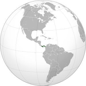 Panama on map