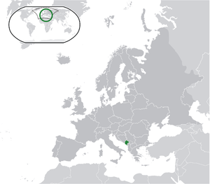 Montenegro on map
