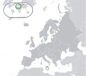 Malta on map