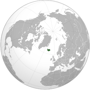 Iceland on map