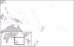 Tonga on map