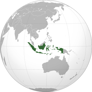 Indonesia on map
