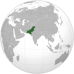 Pakistan on map