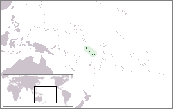 Tuvalu on map