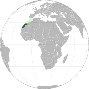 Сахарская Арабская Демократическая Республика на карте