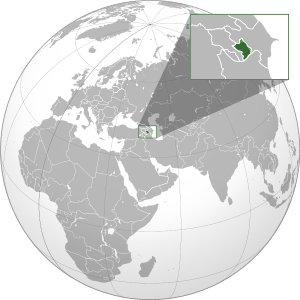 Нагорно-Карабахская Республика на карте