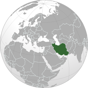 Iran on map
