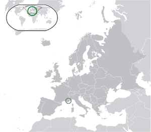 Monaco on map