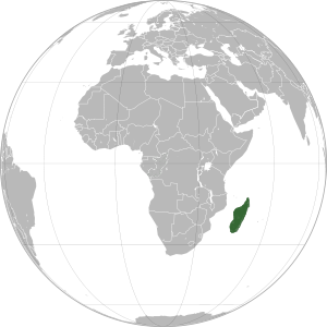 Madagascar on map
