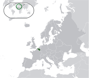 Belgium on map