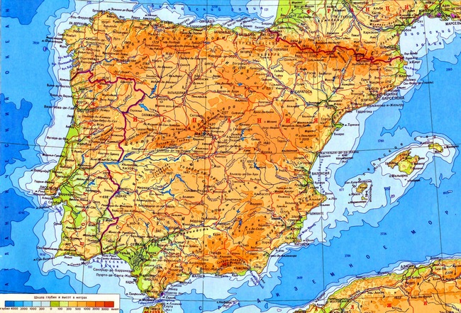 Испания - карта страны
